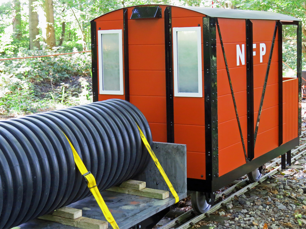 The pipe wagon and guards van