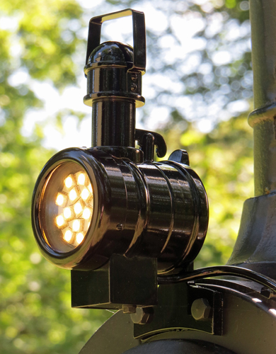 Working headlamp fitted to a Station Road Steam Feldbahn 0-6-0