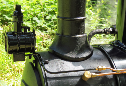 Headlamp and wiring conduit on the Feldbahn