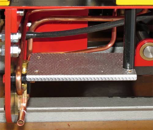 Footplate step fitted to a Station Road Steam Feldbahn 0-6-0