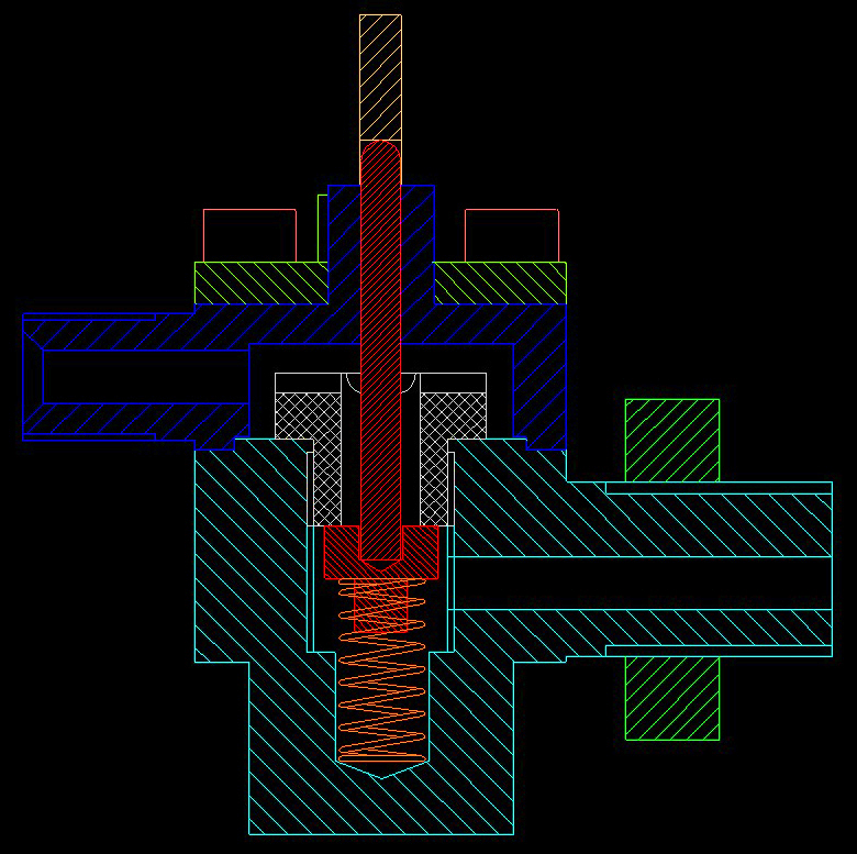 Sectional view of the O Ring whistle valve