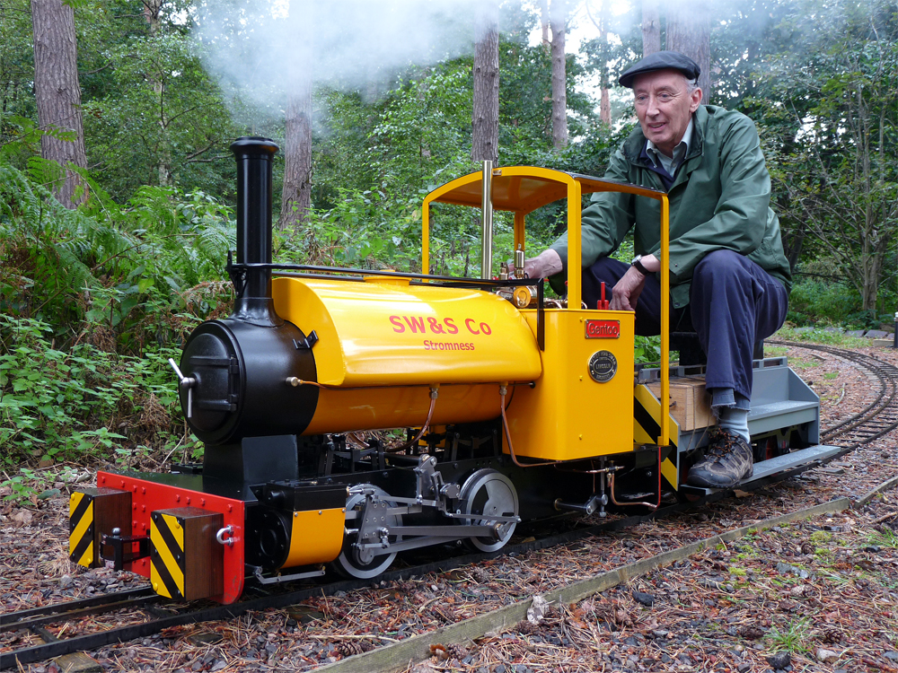 Stafford Steam Locomotive Gentoo driven by the owner Colin Gross