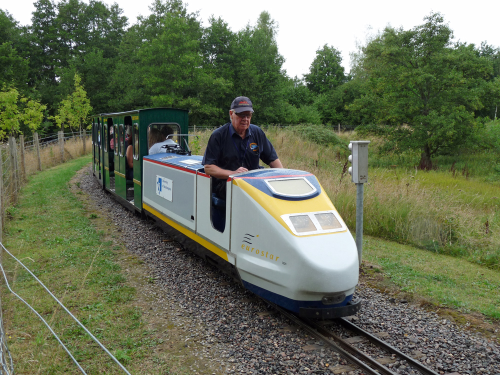 Eastleigh's battery electric Eurostar locomotive.