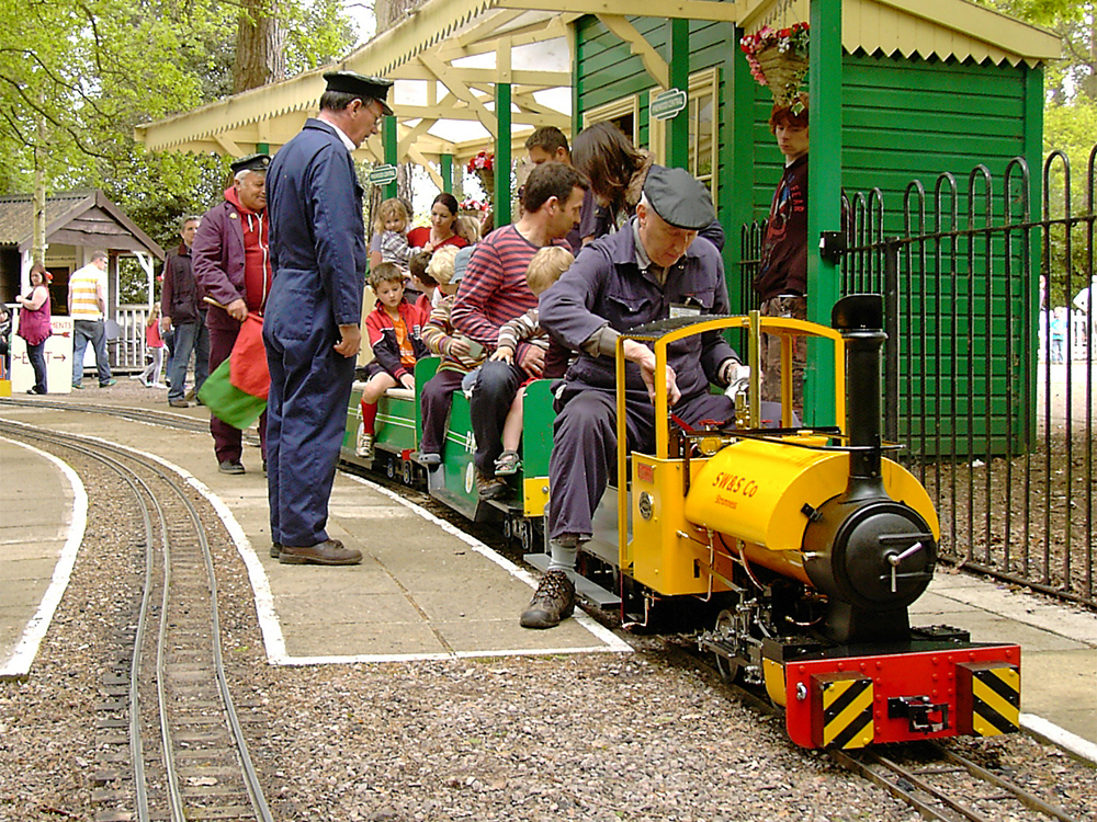 Loading passengers for the next trip.