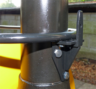 Stafford Steam Locomotive - Close up of headlamp bracket