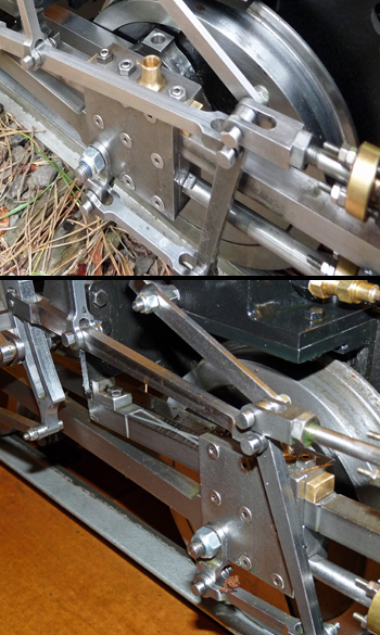 Old and New Slide Bars of the Stafford steam locomotive